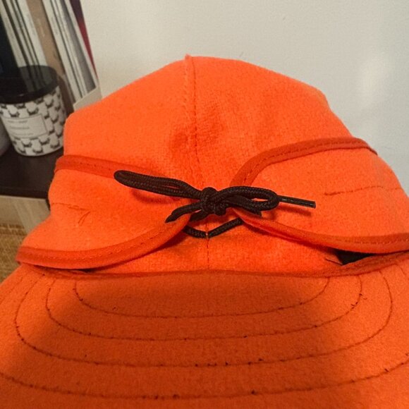 The Original Stormy Kromer Cap Orange - Wool Exterior - Size 7 1/2 - Picture 2 of 5